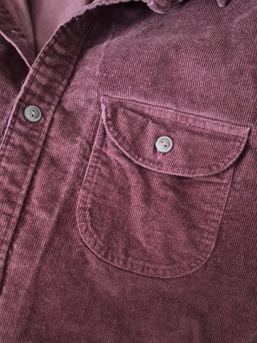 J. Crew Men's Classic Brown Burgundy Corduroy Button Down XL - Picture 5 of 8